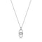 Silver Orb Link Drop Pendant Necklace